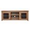 Flash Furniture Sheffield Classic TV Stand for up to 80in. TVs - Modern Walnut Finish w/Full Glss Doors - 3 Shelves GC-MBLK65-WAL-GG - alternate 6
